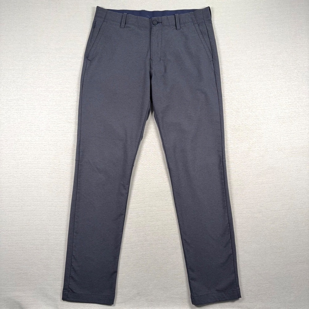 Tommy Bahama On Par Flat Front Pants Mens Size 32x32 Blue Polyester Straight